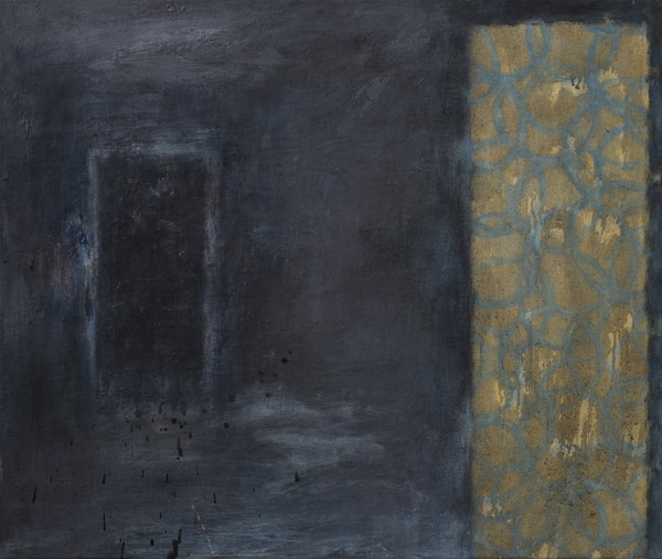 Susan Preston Paintings - Panel 12 - Abstract oil on linen in dark tones